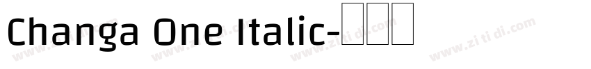 Changa One Italic字体转换